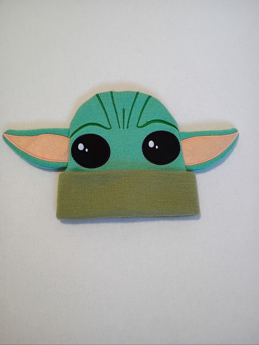 Star Wars Mandalorian Grogu Baby Yoda 3D Ear Cuff Beanie Hat Knit Cap